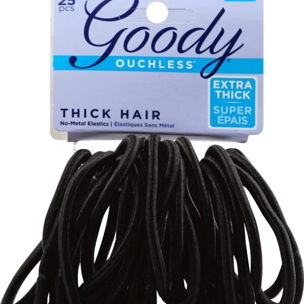 Goody Ouchless Extra Thick No-Metal Black Elastics