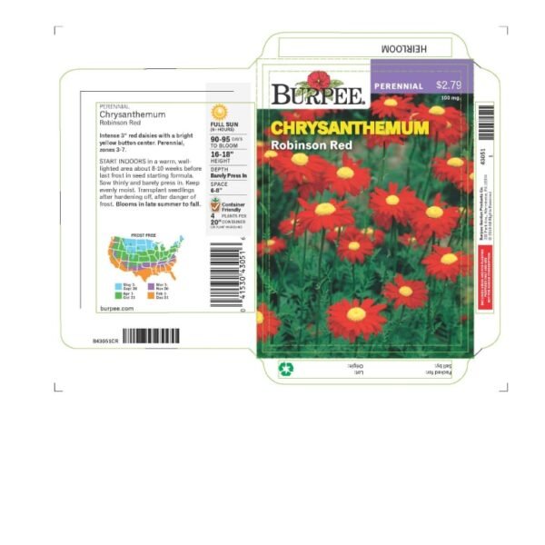 Burpee® Robinson Red Chrysanthemum Seeds