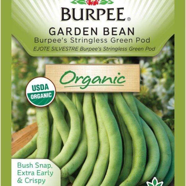 Burpee® Organic Stringless Green Pod Garden Bean Seeds