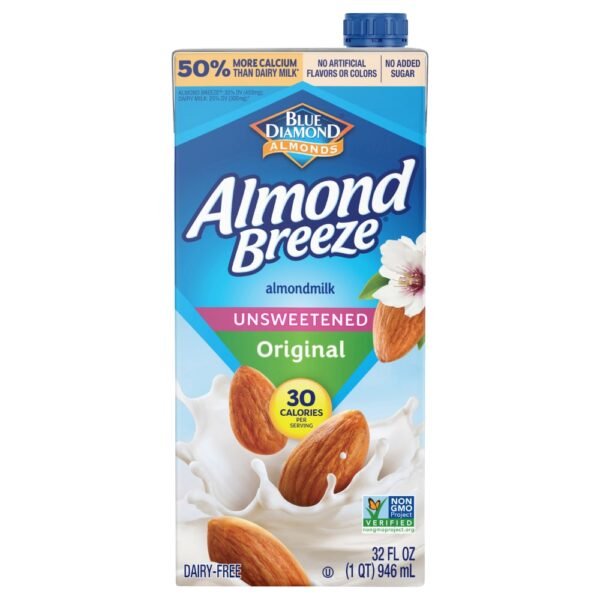 Almond Breeze® Dairy Free Shelf Stable Unsweetened Original Almond Milk Quart