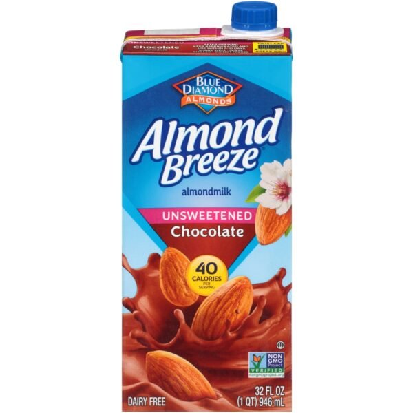 Almond Breeze® Dairy Free Shelf Stable Unsweetened Chocolate Almond Milk Quart