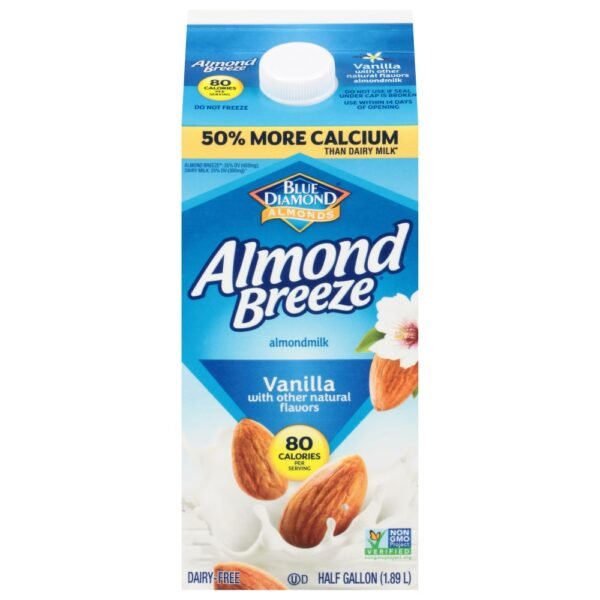 Almond Breeze® Dairy Free Vanilla Almond Milk Half Gallon