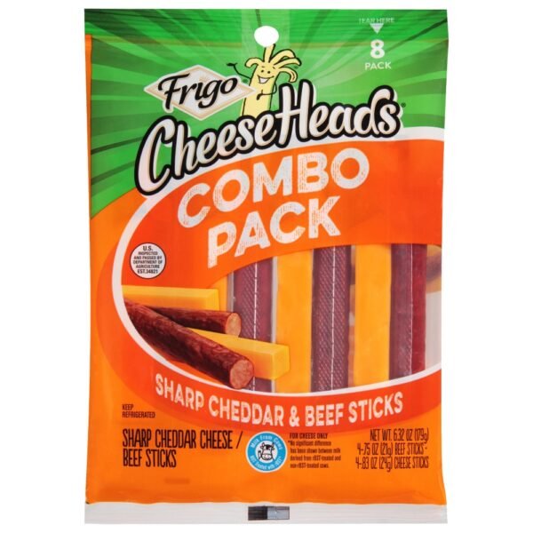Frigo® Cheese Heads® Sharp Cheddar & Beef Sticks Combo Pack