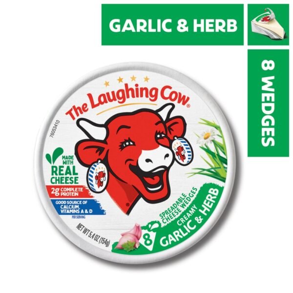 The Laughing Cow® Garlic & Herb Spreadable Wedge Cheese