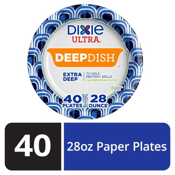Dixie Ultra® Compostable 9-Inch Deep Dish Plates