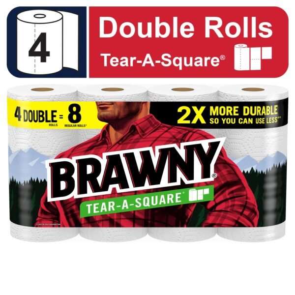 Brawny® Tear-A-Square® 3 Sheet Sizes Paper Towel Double Rolls
