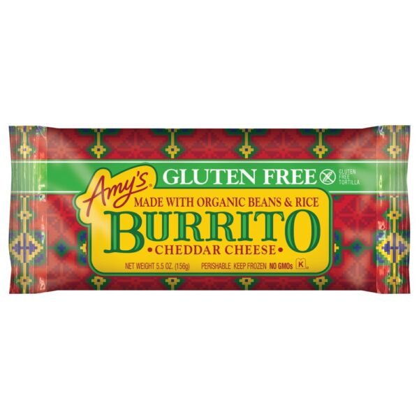 Amy's® Organic Beans and Rice Cheddar Cheese Burrito