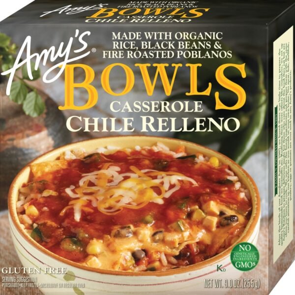 Amys Casserole Chili Relleno Bowl Frozen Meal