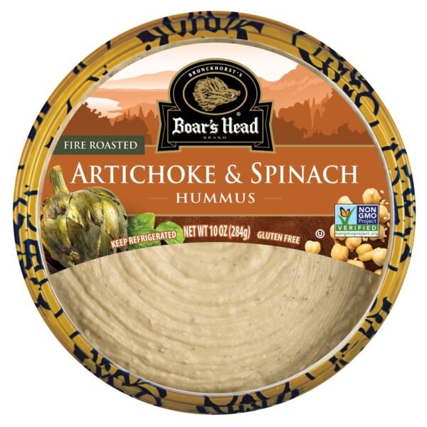 Boar’s Head Fire Roasted Artichoke & Spinach Hummus 10 oz