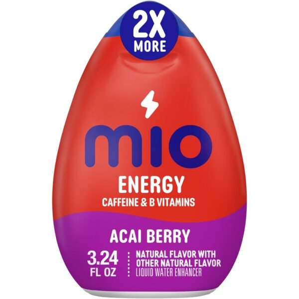 mio Energy Caffeinated & B Vitamins Acai Berry Water Enhancer Bottle