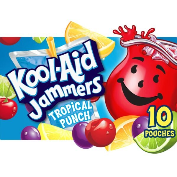 Kool Aid Jammers Tropical Punch Kids Drink 0% Juice Box Pouches