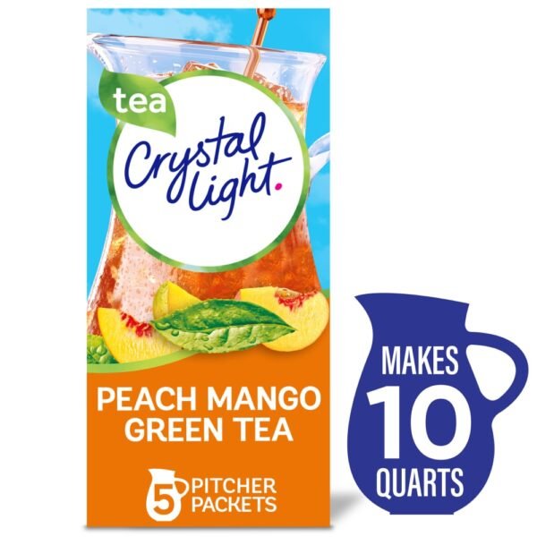 Crystal Light Zero Sugar Peach Mango Green Tea Drink Mix Packets