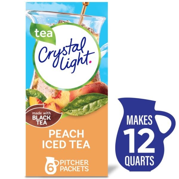 Crystal Light Zero Sugar Peach Iced Tea Drink Mix Packets