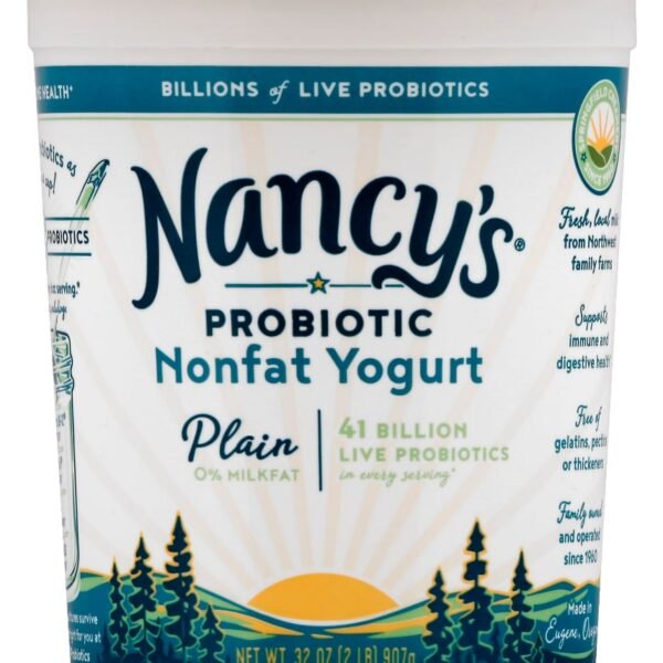 Nancy's Plain Probiotic Nonfat Yogurt Tub