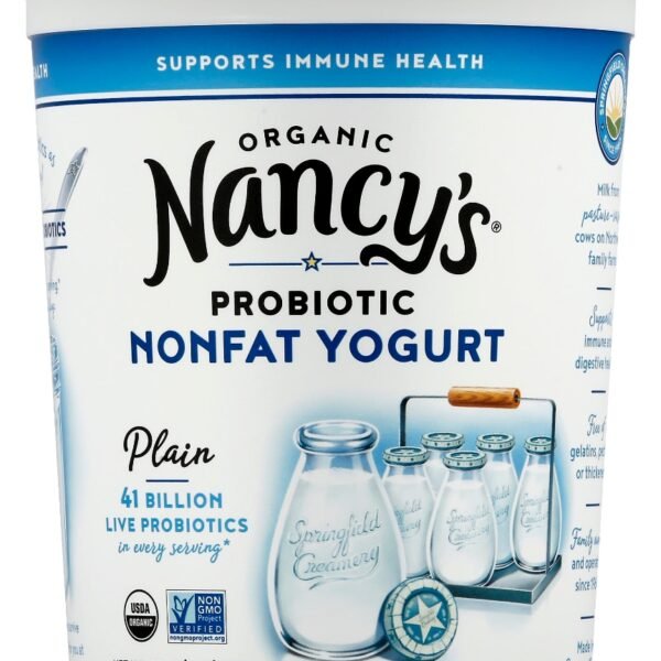 Nancy's Plain Organic Probiotic Nonfat Yogurt Tub