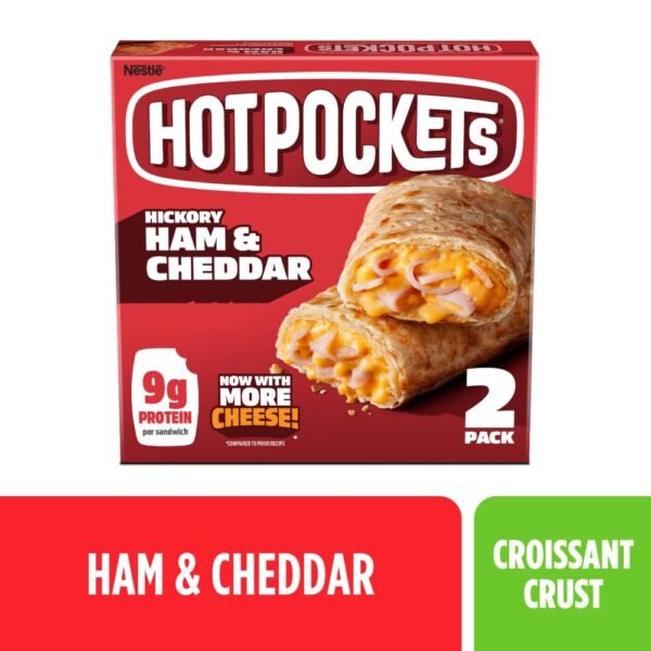 Hot Pockets Hickory Ham and Cheddar Croissant Crust Frozen Snack