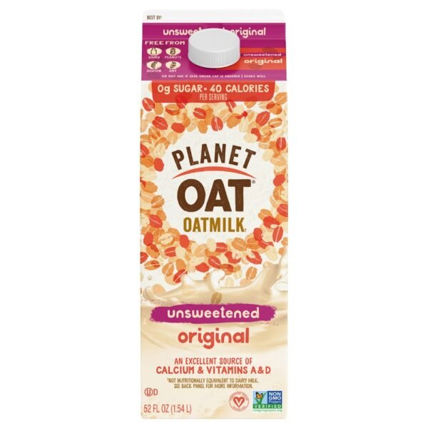 Planet Oat Dairy Free Unsweeted Original Oat Milk