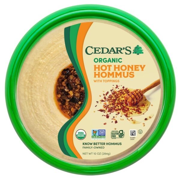 Cedar's Topped Organic Hot Honey Hummus