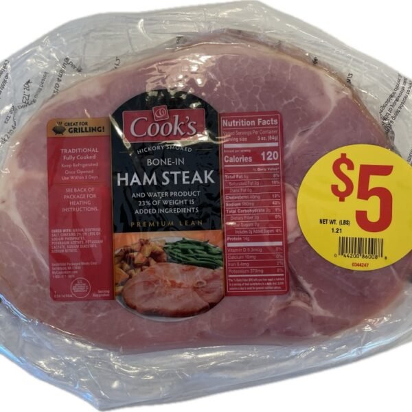 Cook's® Hickory Smoked Bone-In Ham Steak