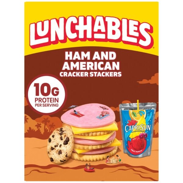 Lunchables Ham & American Cheese Cracker Stacker Kids Lunch Meal Kit