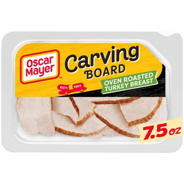 Oscar Mayer Carving Board Oven Roasted Turkey Breast Thin Sliced Lunchmeat 7.5 oz