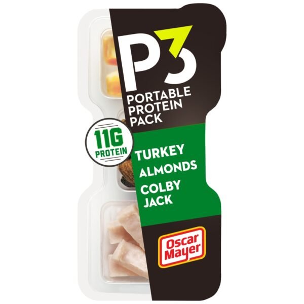P3 Protein Snack with Turkey Almonds & Colby Jack Cheese
