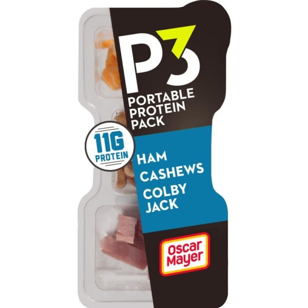 P3 Portable Protein Snack Pack with Ham Cashews & Colby Jack Cheese