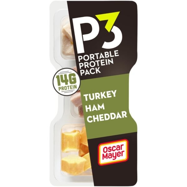P3 Portable Protein Snack Pack with Turkey Ham & Cheddar Cheese
