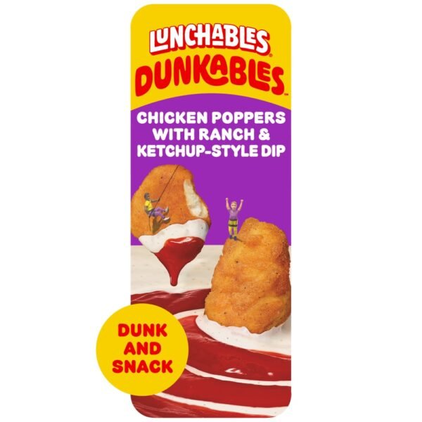 Lunchables Dunkables Chicken Poppers with Ranch & Ketchup-Style Dip Snack Kit