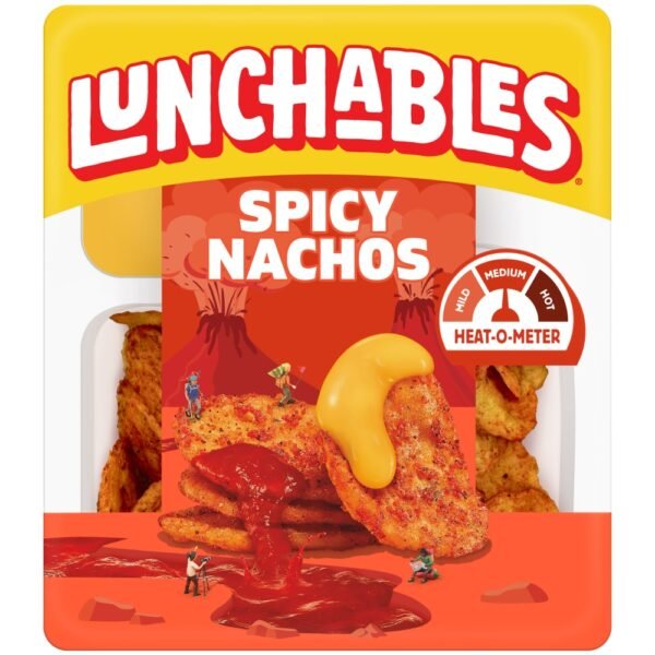Lunchables Spicy Nachos with Chili Lime Flavored Tortilla Chips Cheese Dip & Salsa