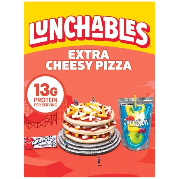 Lunchables Extra Cheese Pizza with Capri Sun Drink & Airheads Candy Kids Lunch Meal Kit
