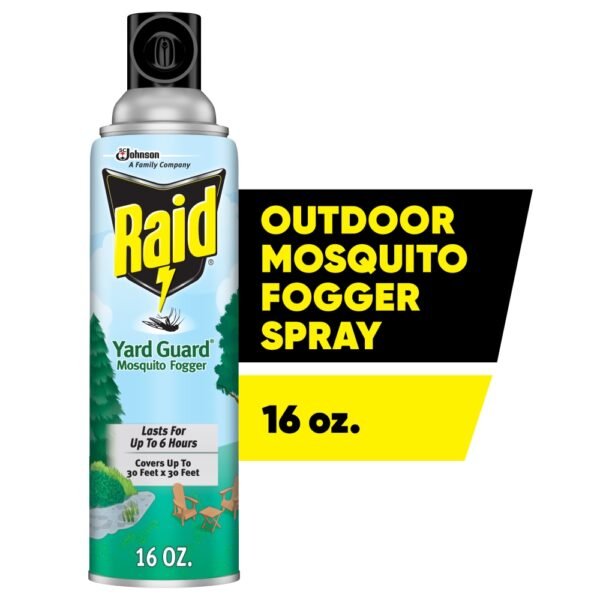 Raid Yard Guard Mosquito Fogger, Flying Insect Treatment & Outdoor Protection, 16 oz