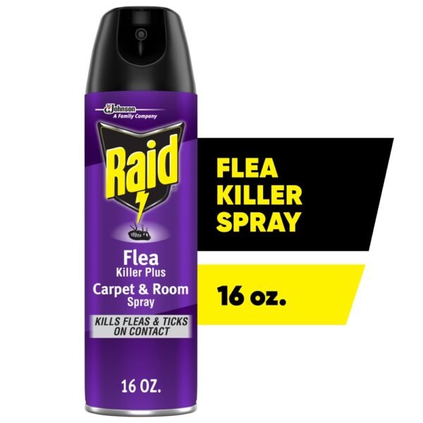 Raid Flea Killer Plus Carpet & Room Spray Kills Fleas & Flea Eggs for Up to 4 Weeks, 16 oz