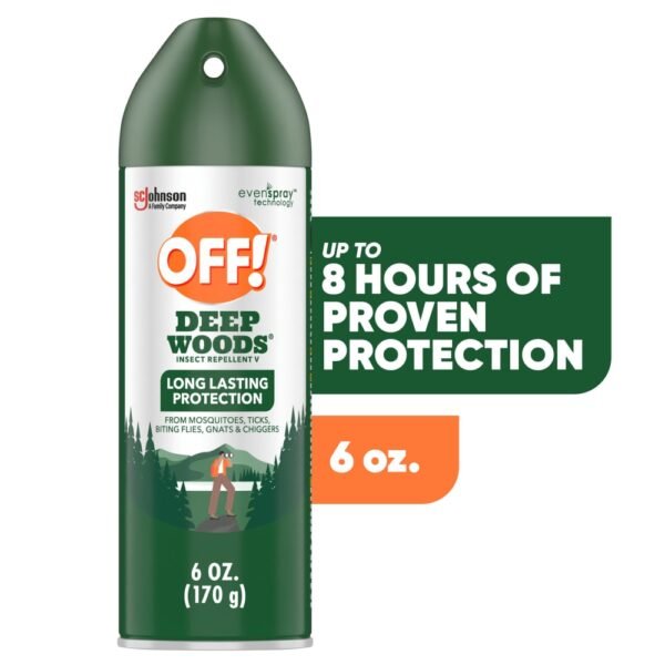 OFF! Deep Woods Mosquito Repellent V, up to 8 Hours of Protection from Mosquitoes, 6 oz