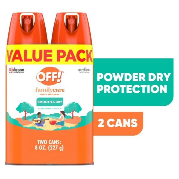OFF! FamilyCare Mosquito Repellent Smooth & Dry Non-Greasy Spray, 4 oz, 2 Count