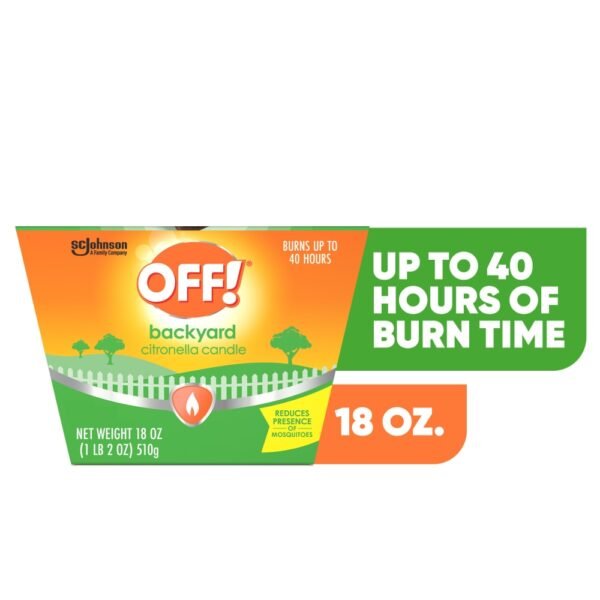 OFF! Scented Citronella Candle, 18 oz, 1ct