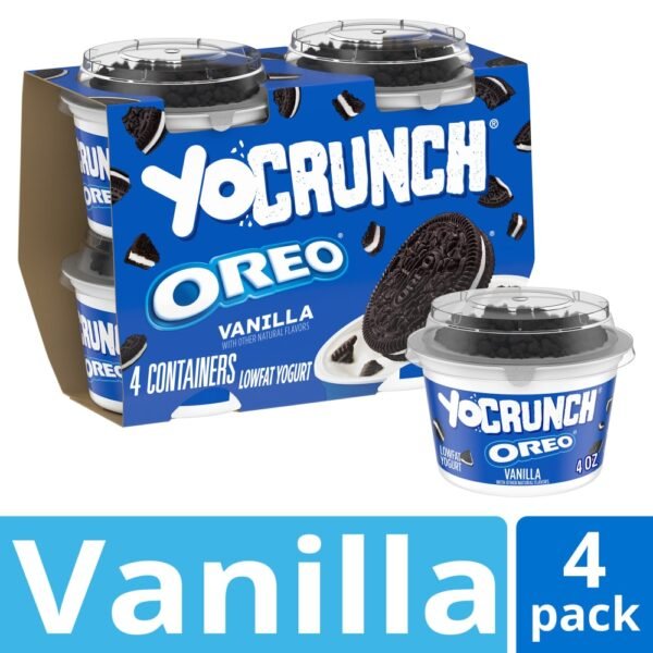 YoCrunch Vanilla Low Fat Yogurt Cups with OREO(R) Cookie Pieces