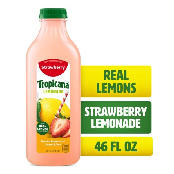 Tropicana Strawberry Lemonade Made With Real Lemons