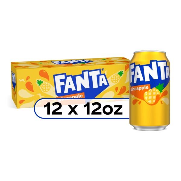 Fanta® Pineapple Caffeine Free Soda Cans