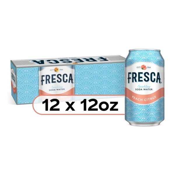 Fresca® Peach Citrus Flavored Sparkling Water Cans