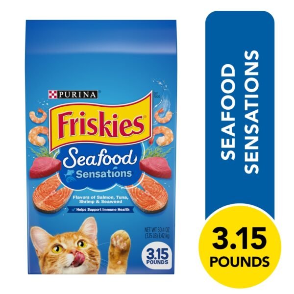 Purina Friskies Seafood Sensations Adult Dry Cat Food Seafood Flavors