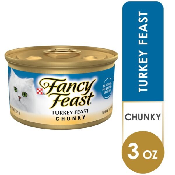 Purina Fancy Feast Chunky Wet Cat Food Turkey Feast