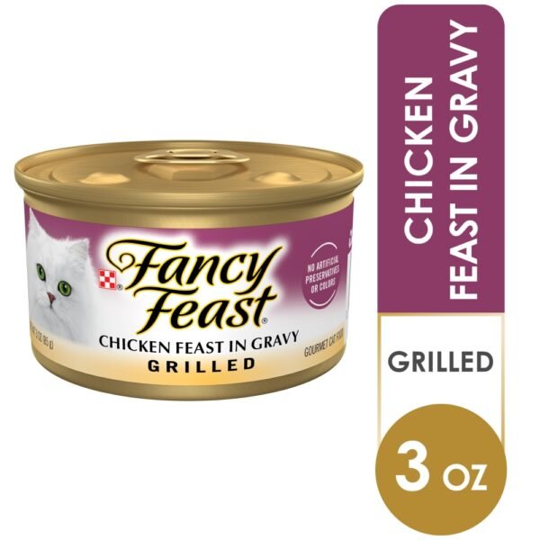 Purina Fancy Feast Grilled Wet Cat Food in Gravy Chicken Feast