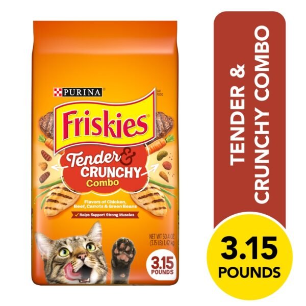 Purina Friskies Tender & Crunchy Combo Adult Dry Cat Food Chicken, Beef Flavors