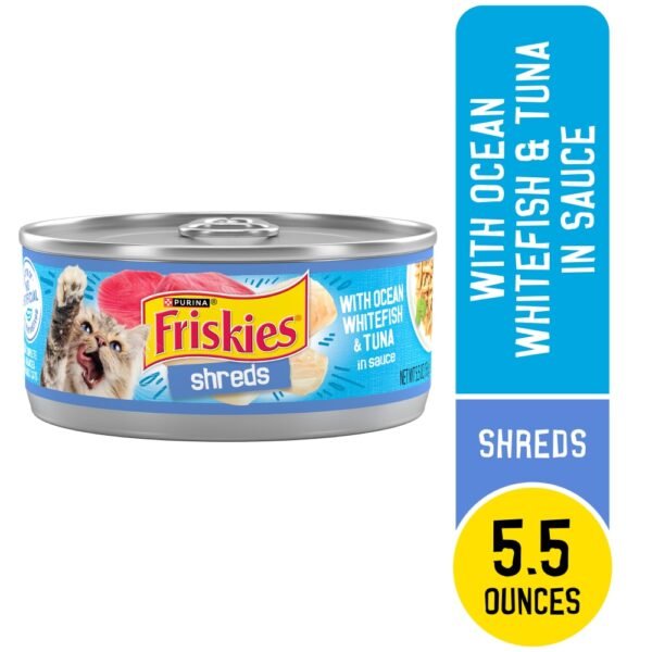 Purina Friskies Shreds Wet Cat Food in Sauce Ocean Whitefish & Tuna