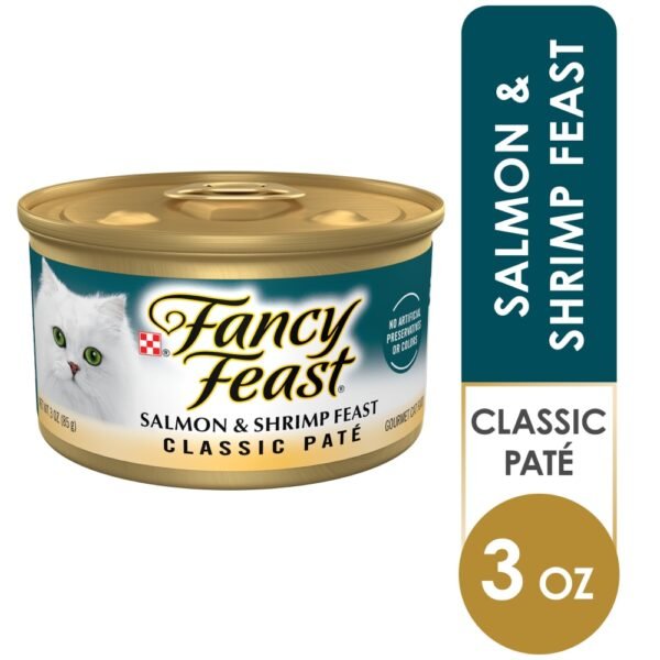 Purina Fancy Feast Wet Cat Food Pate Salmon & Shrimp Feast