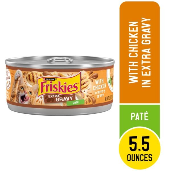 Friskies Extra Gravy Wet Cat Food Pate with Chicken in Savory Gravy
