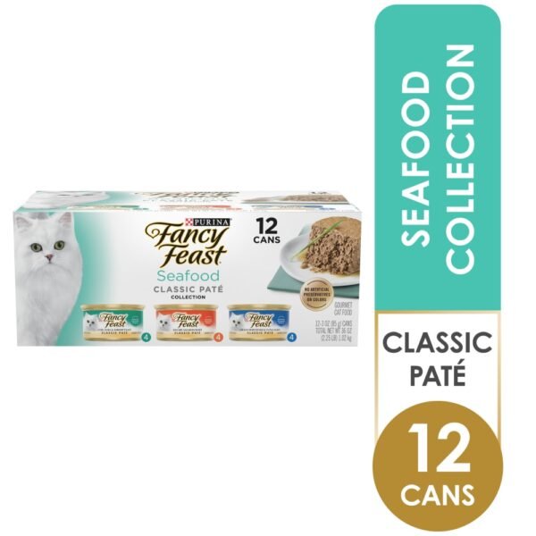 Purina Fancy Feast Seafood Classic Pate Wet Cat Food Variety Pack