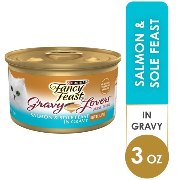 Purina Fancy Feast Gravy Lovers Wet Cat Food in Gravy Salmon & Sole Feast