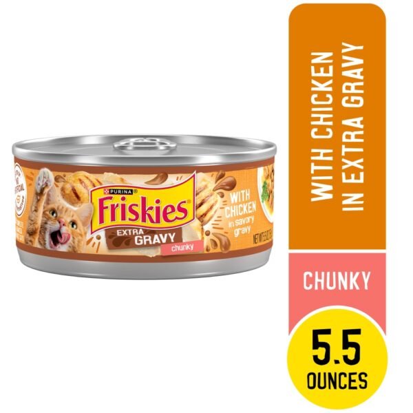 Purina Friskies Extra Gravy Chunky Wet Cat Food in Savory Gravy Chicken
